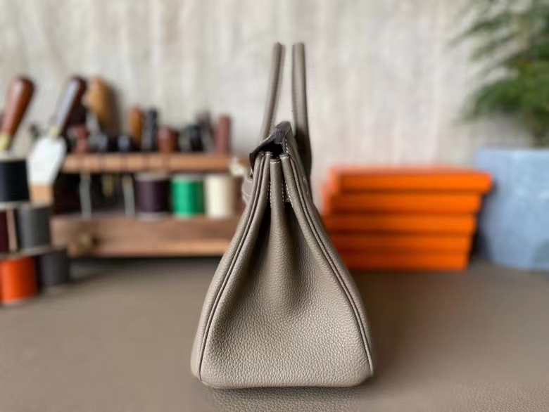 Hermès（爱马仕）Birkin 铂金包 Togo 顶级小牛皮 大象灰 金扣 25cm