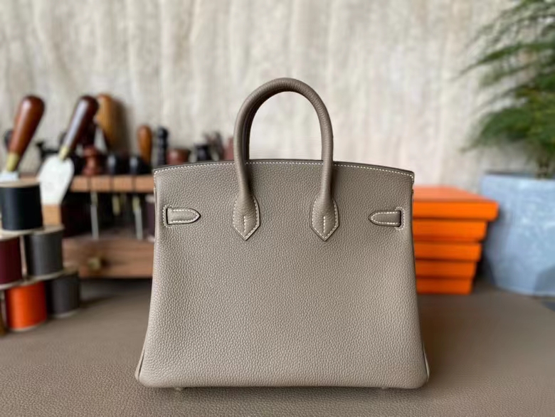 Hermès（爱马仕）Birkin 铂金包 Togo 顶级小牛皮 大象灰 金扣 25cm