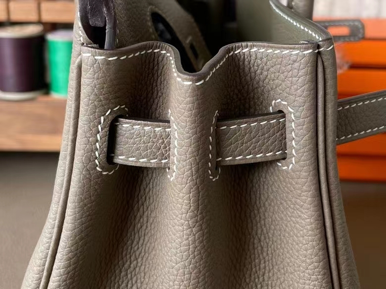 Hermès（爱马仕）Birkin 铂金包 Togo 顶级小牛皮 大象灰 金扣 25cm