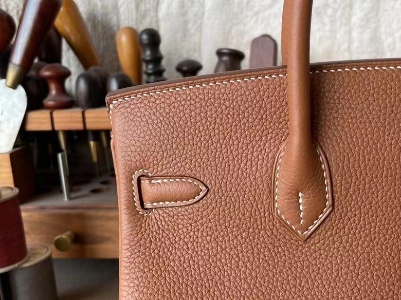 Hermès（爱马仕）Birkin 铂金包 金棕色 Togo 顶级小牛皮 银扣 25cm