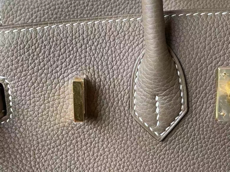 Hermès（爱马仕）Birkin 铂金包 Togo 顶级小牛皮 大象灰 金扣 25cm