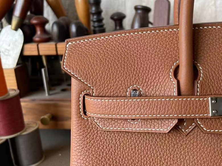 Hermès（爱马仕）Birkin 铂金包 金棕色 Togo 顶级小牛皮 银扣 25cm