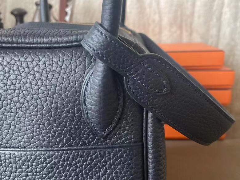 Hermès（爱马仕）Lindy 琳迪包 TC 大牛 午夜蓝 金扣 26cm