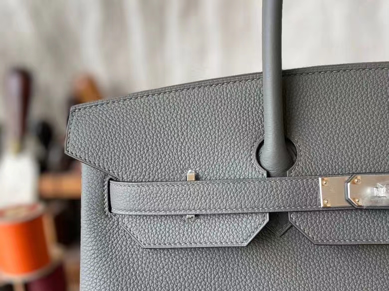 Hermès（爱马仕）Birkin 铂金包 Togo 顶级小牛皮 积雨云灰 银扣 35cm