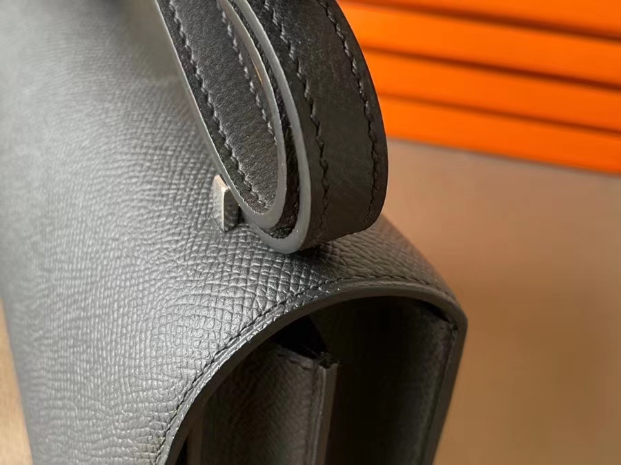 Hermès（爱马仕）Constance 康康 Epsom皮 黑色 银扣 19cm