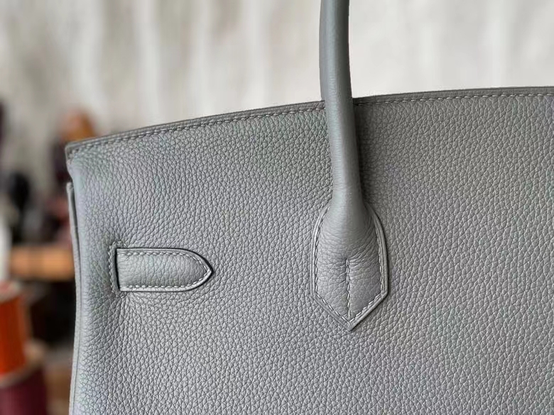 Hermès（爱马仕）Birkin 铂金包 Togo 顶级小牛皮 积雨云灰 银扣 35cm