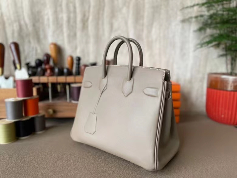 Hermès（爱马仕）Birkin shadow 幻影包 Swfit皮 大象灰 银扣 25cm