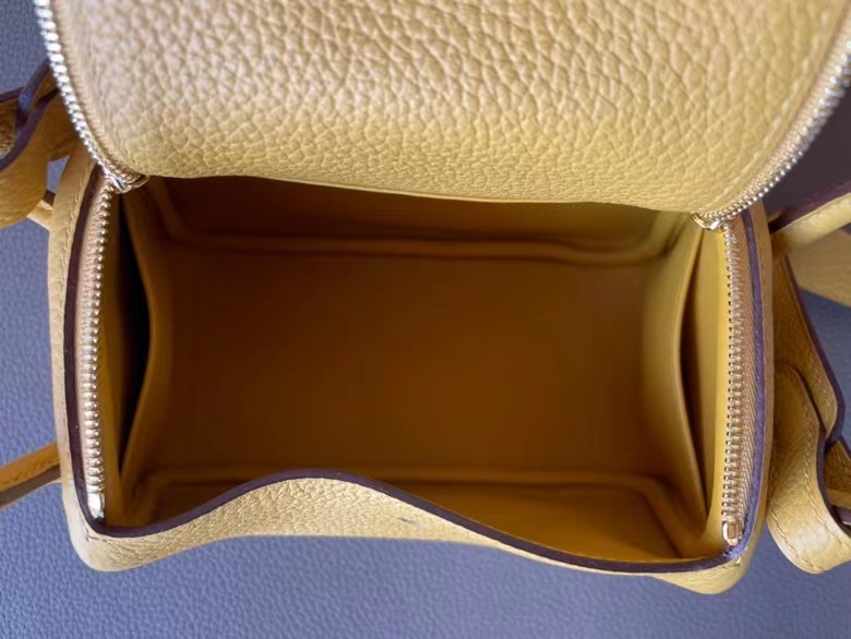 Hermès（爱马仕）Mini Lindy 迷你琳迪包 琥珀黄 TC大牛皮 金扣 20cm
