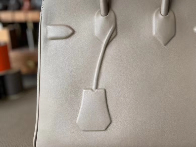 Hermès（爱马仕）Birkin shadow 幻影包 Swfit皮 大象灰 银扣 25cm