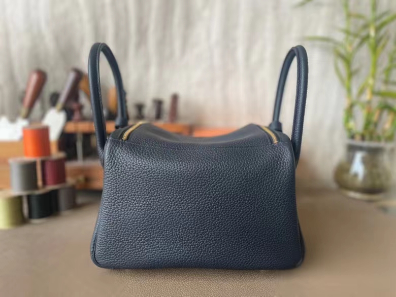 Hermès（爱马仕）Lindy 琳迪包 TC 大牛 午夜蓝 金扣 26cm